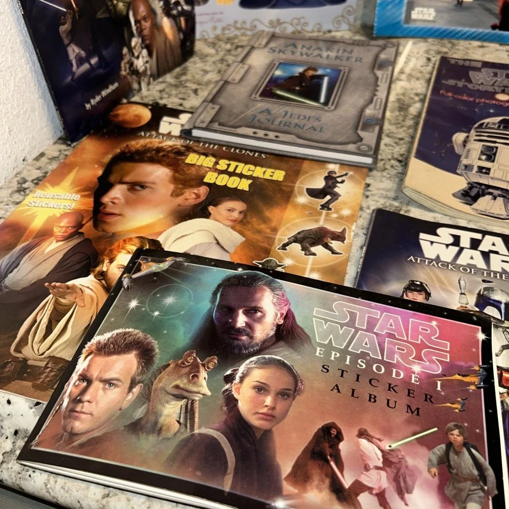Star Wars Kids Sticker And Postcard Book Lot Prequels Set‎ Unused